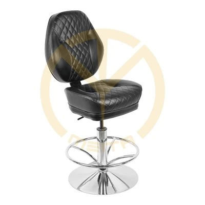 Silla de juego de casino personalizada de color negro