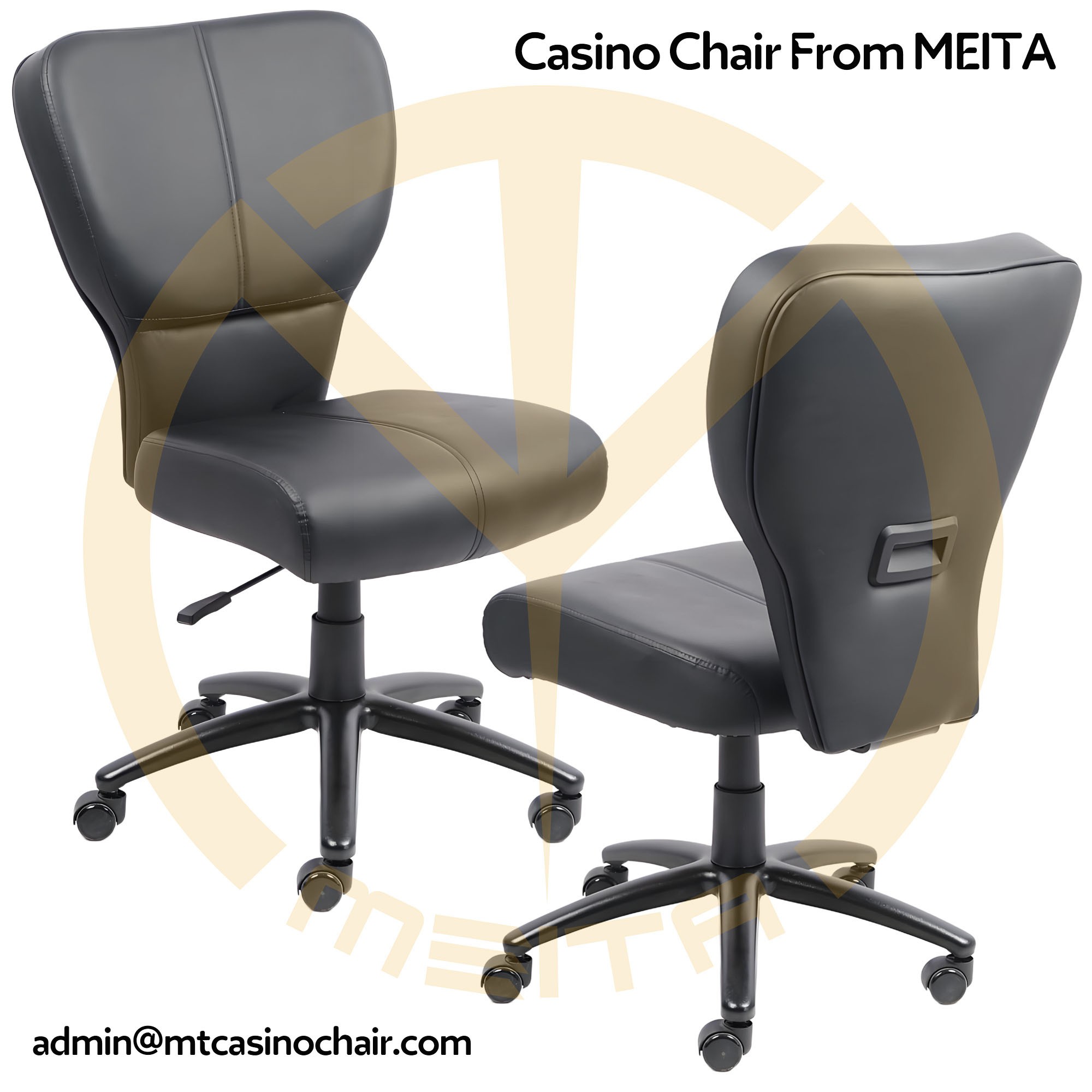 Silla de escritorio en blanco y negro